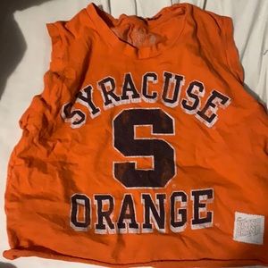 Orange Syracuse cropped tank top